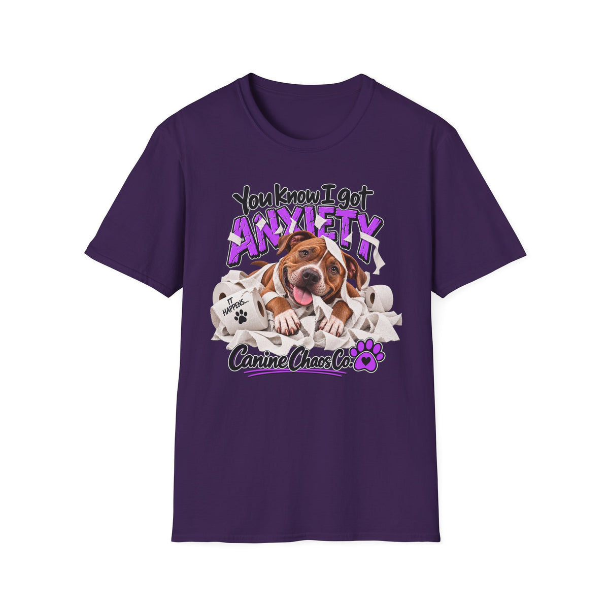 Anxiety Dog T-Shirt — "You Know I Got Anxiety" Cute Pitbull Paw Graphic Tee