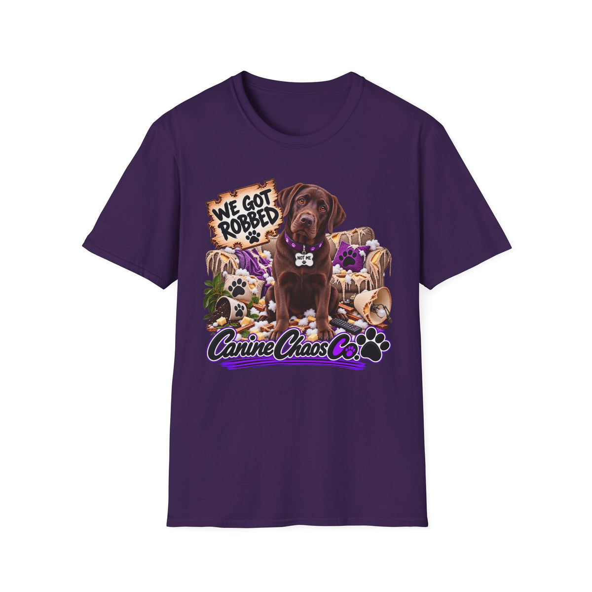Canine Chaos Co. "We Got Robbed" Dog T-Shirt