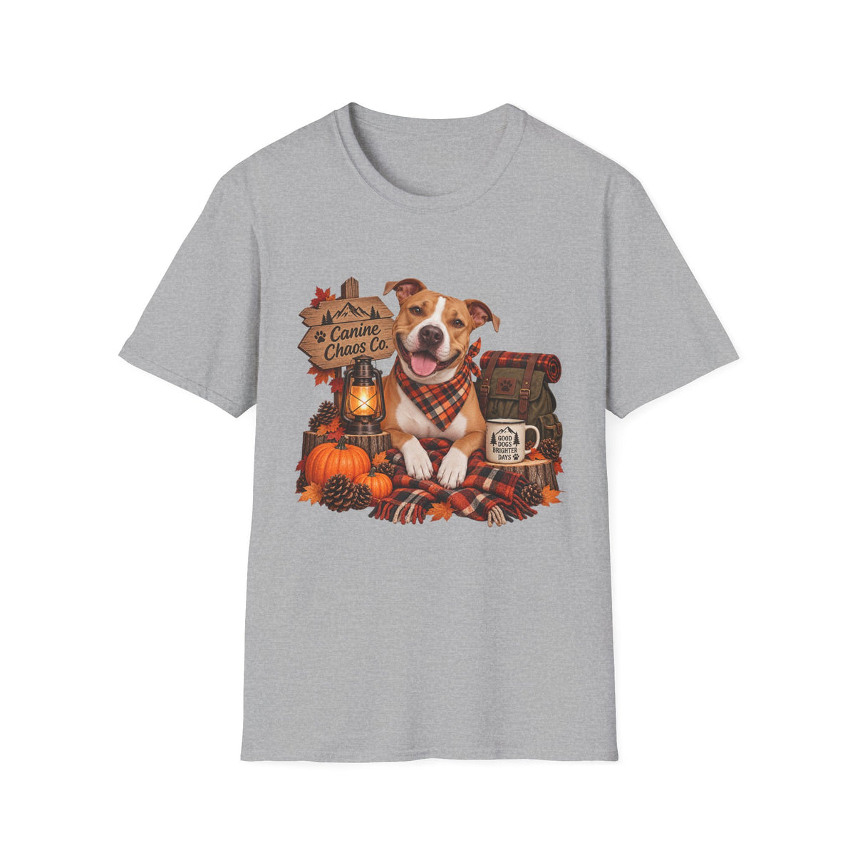 Fall Dog T-Shirt – "A Canine Cannot Care" Cozy Autumn Puppy Tee