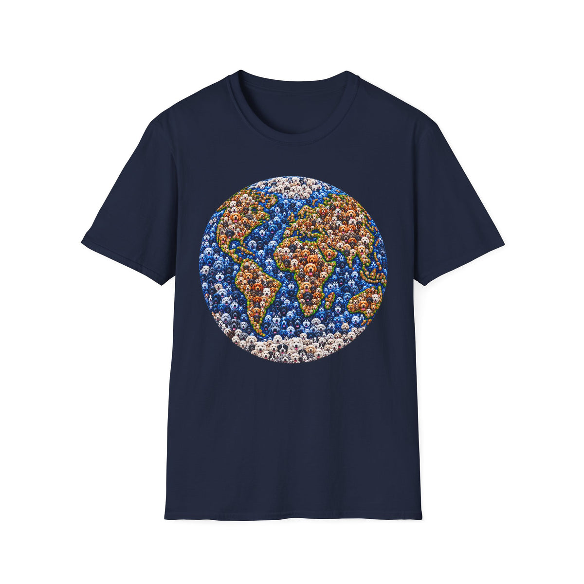Earth Dog Floral Globe T-Shirt — Botanical World Map Tee