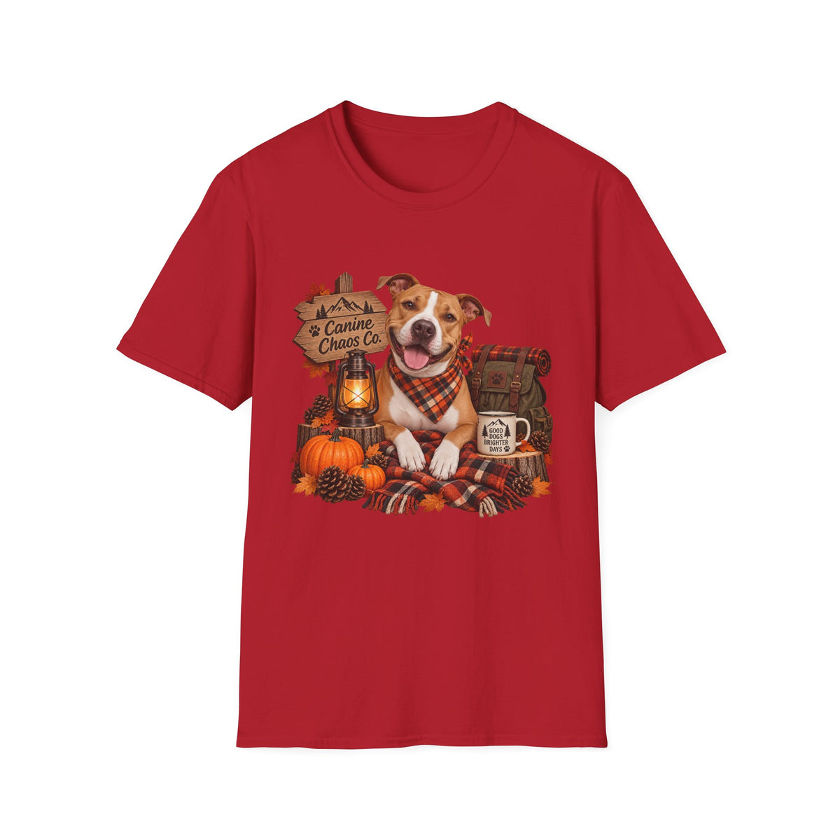 Fall Dog T-Shirt – "A Canine Cannot Care" Cozy Autumn Puppy Tee