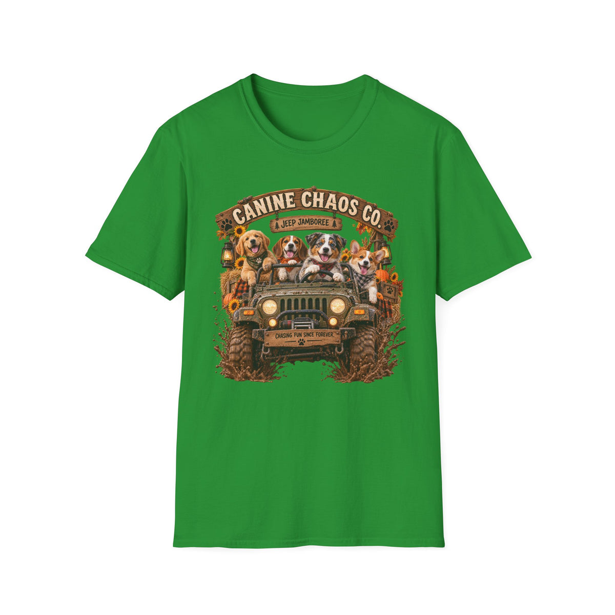 Canine Chaos Co. Jeep Dogs T-Shirt
