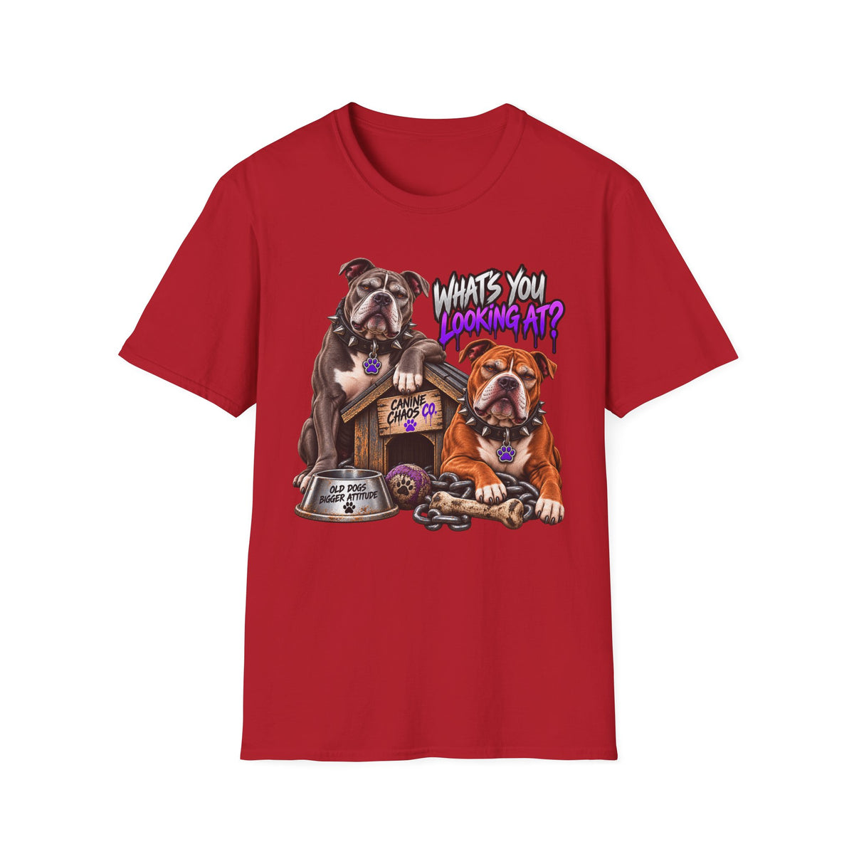 Bulldog Duo "What's You Looking At?" T-Shirt