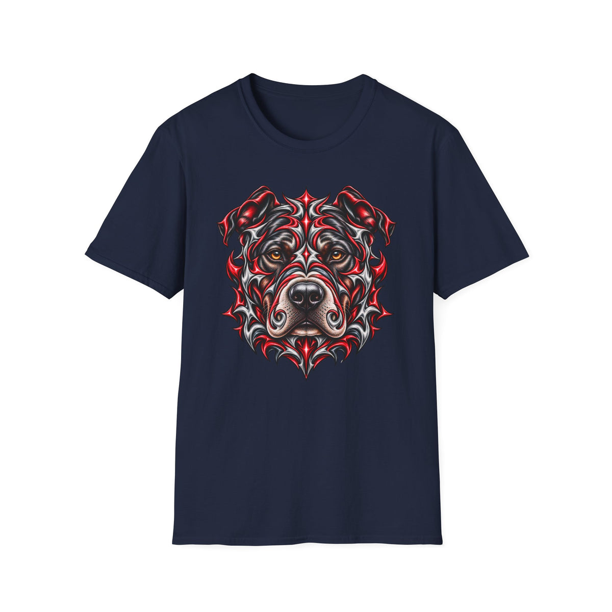 Tribal Red & Black Dog Face T-Shirt