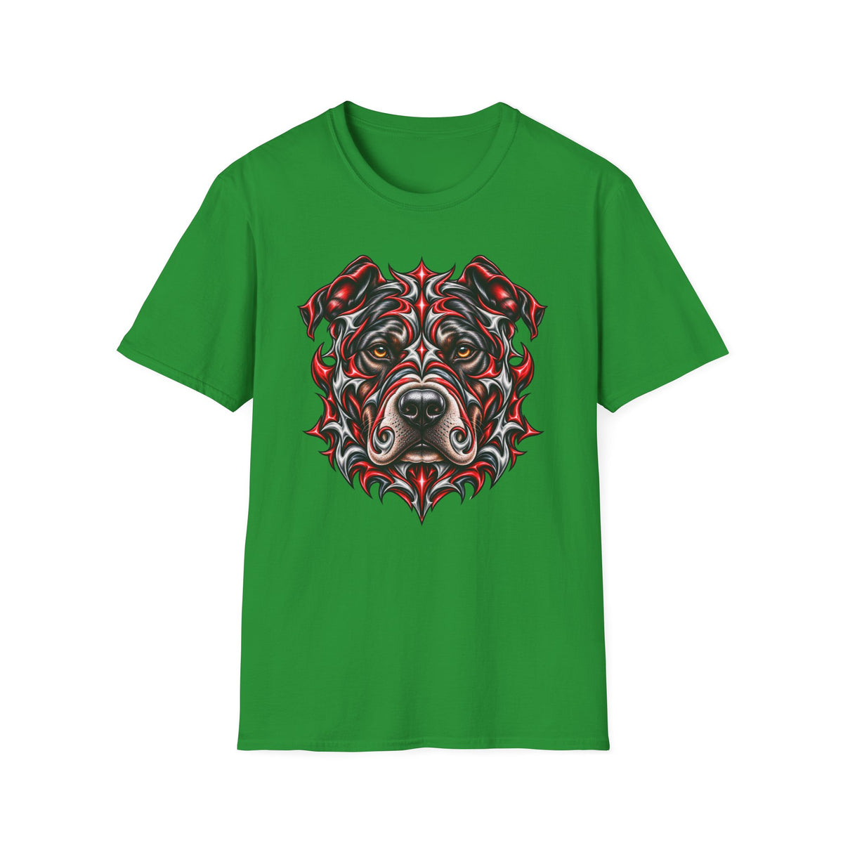 Tribal Red & Black Dog Face T-Shirt