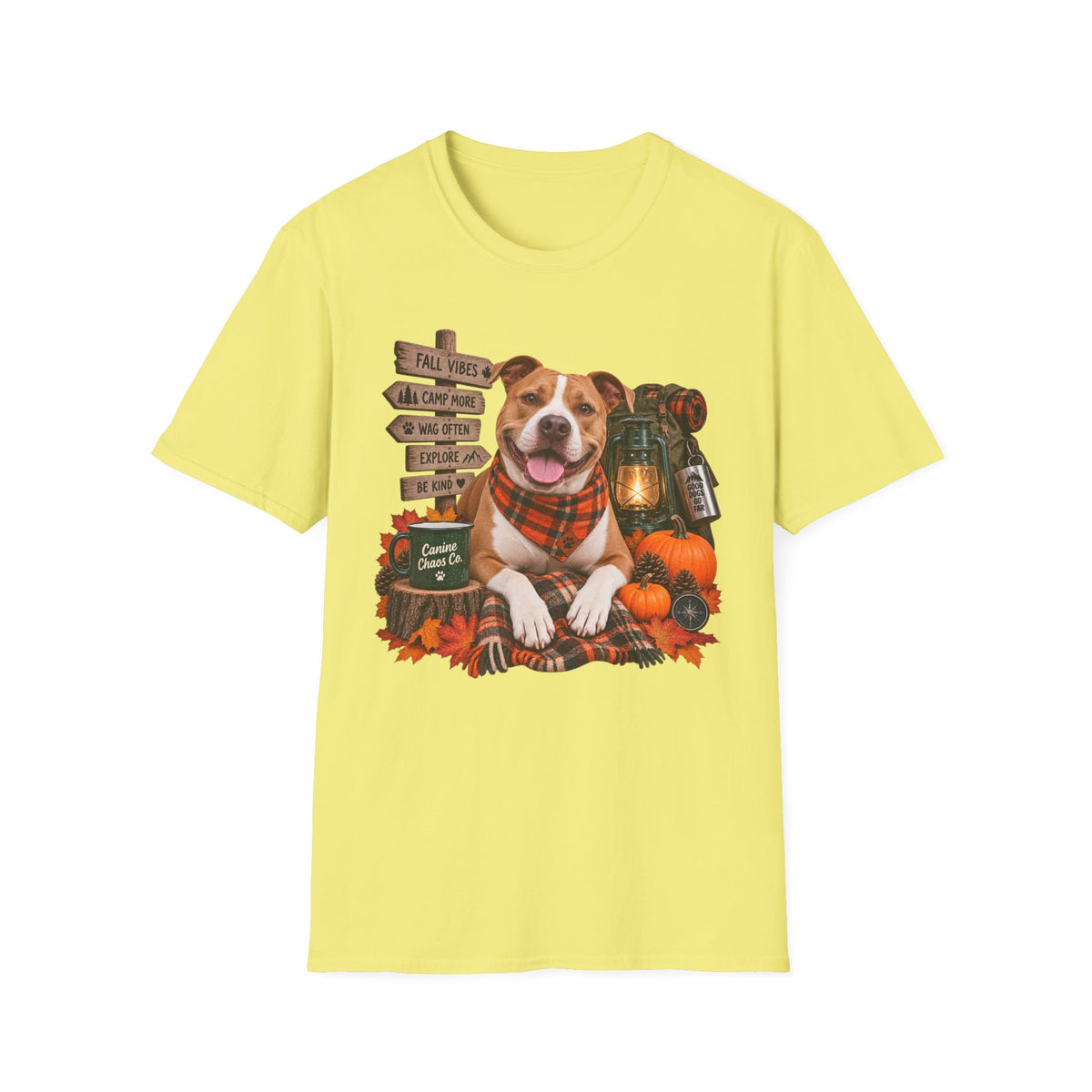 Fall Pit Bull Pumpkin T-Shirt — Autumn Dog Lover Tee