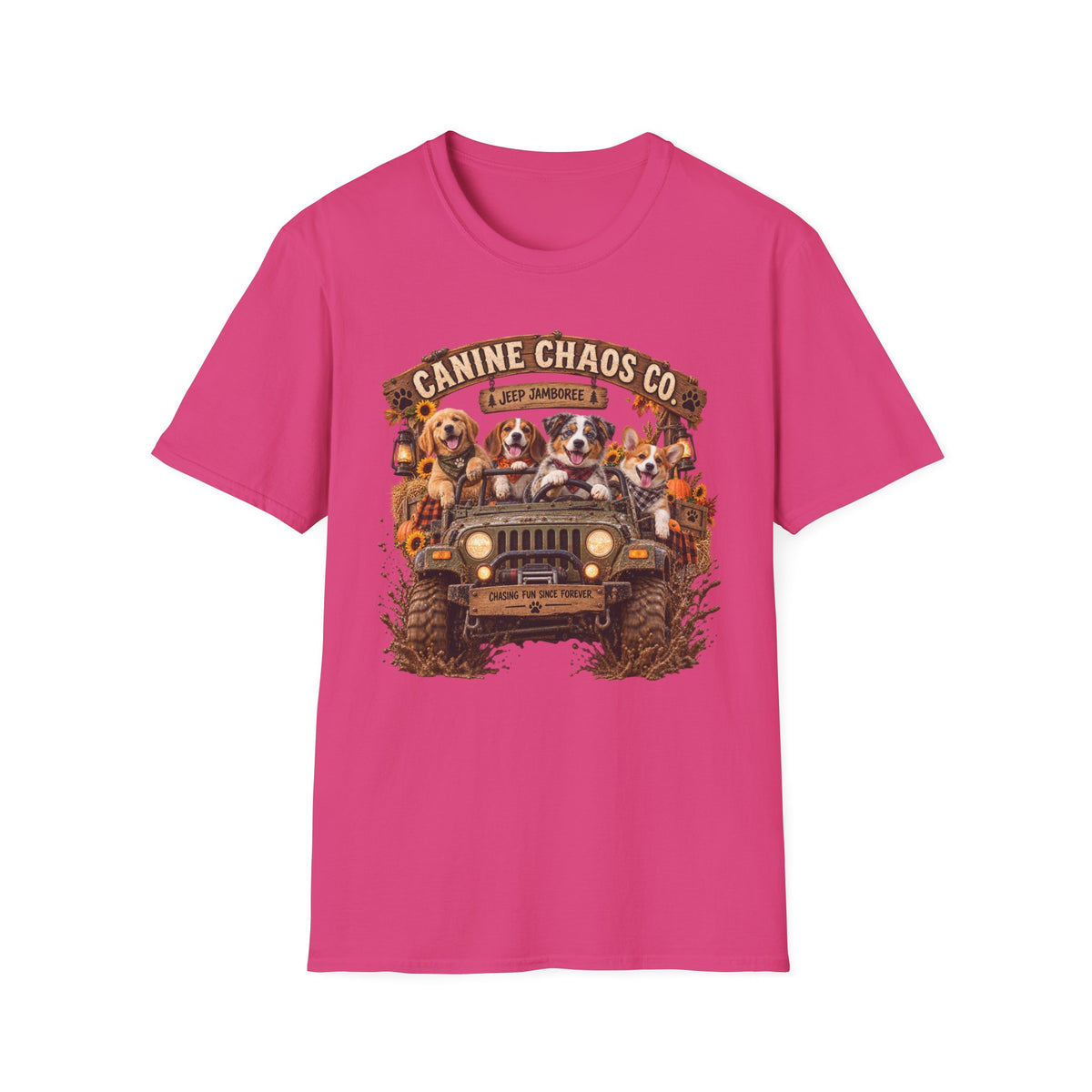 Canine Chaos Co. Jeep Dogs T-Shirt