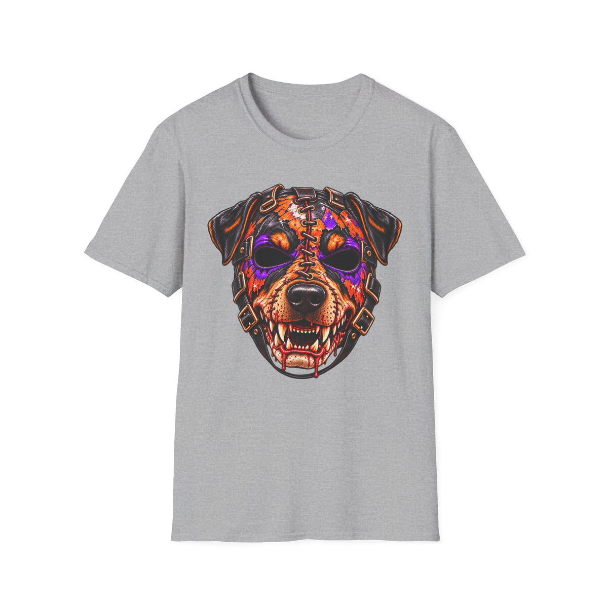 Horror Rottweiler Skull T-Shirt