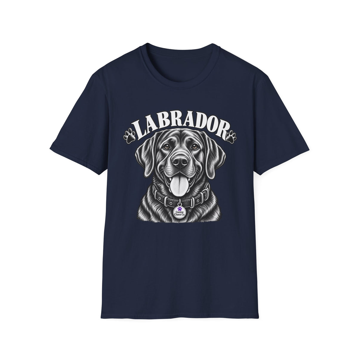 Labrador Portrait T-Shirt – Retro Black Lab Dog Tee