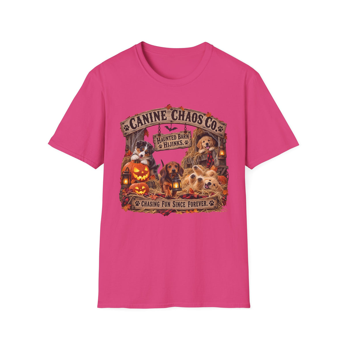 Canine Chaos Co. Halloween Dog T-Shirt – Pumpkin Pups Graphic Tee
