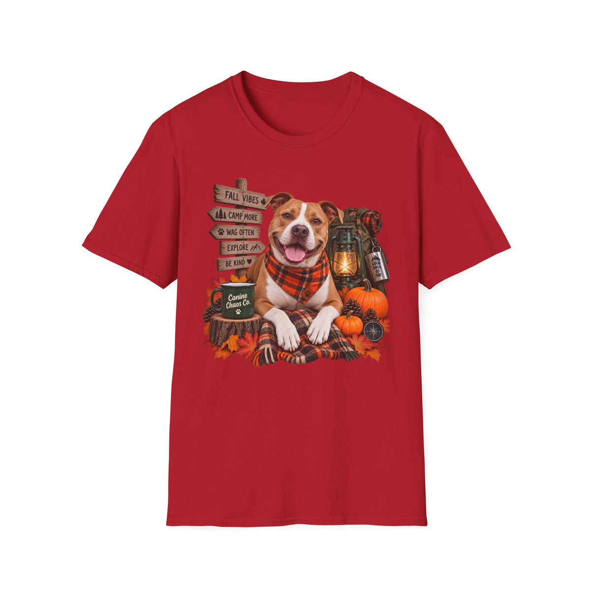 Fall Pit Bull Pumpkin T-Shirt — Autumn Dog Lover Tee