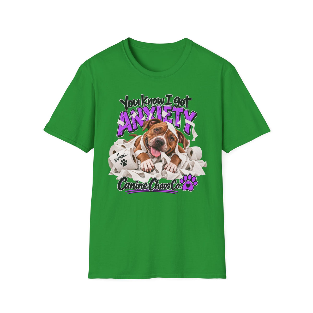 Anxiety Dog T-Shirt — "You Know I Got Anxiety" Cute Pitbull Paw Graphic Tee