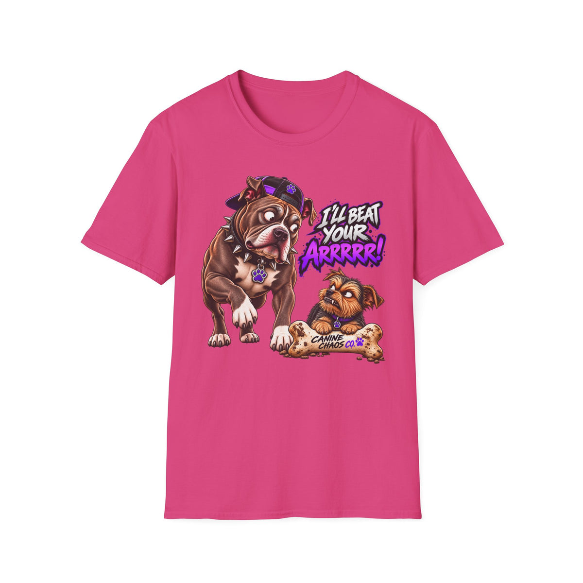 Bulldog Comic Tee — "I'll Beat Your Arrrrr!" Graphic T-Shirt
