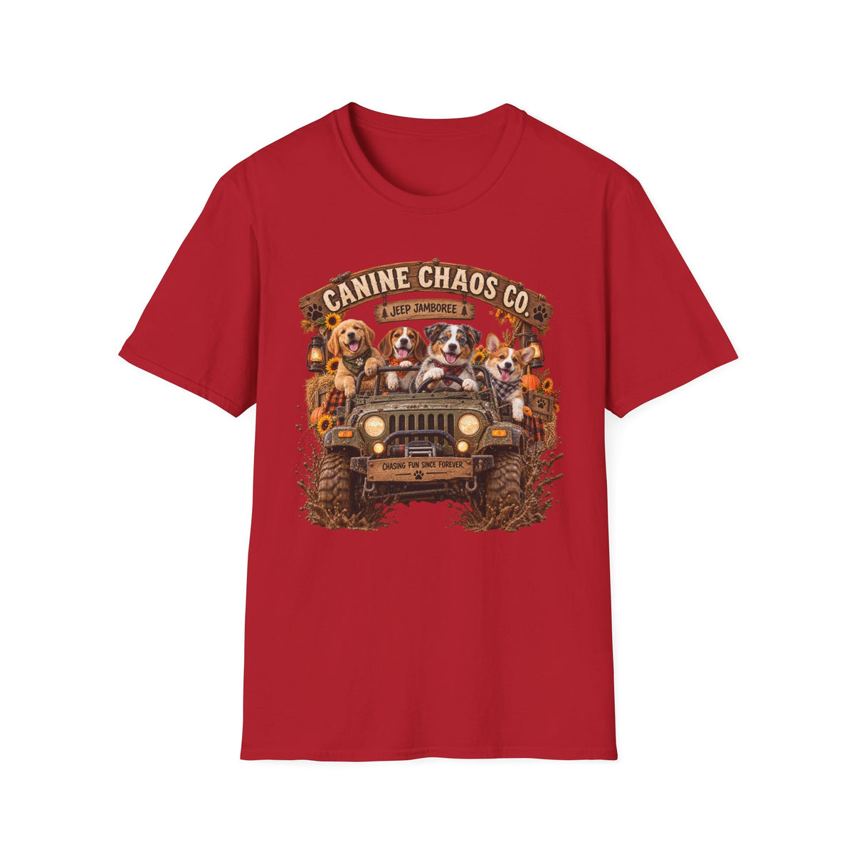 Canine Chaos Co. Jeep Dogs T-Shirt