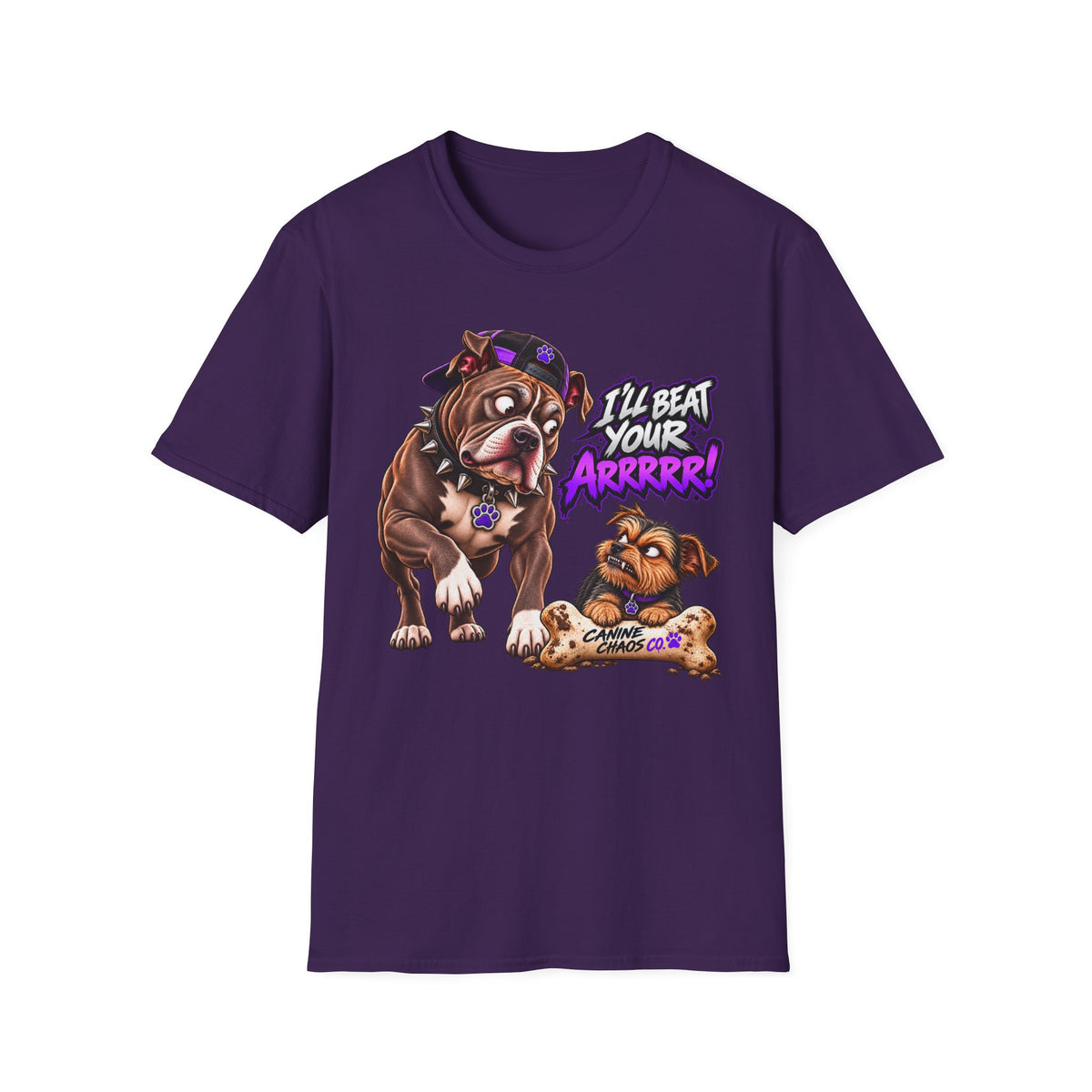 Bulldog Comic Tee — "I'll Beat Your Arrrrr!" Graphic T-Shirt