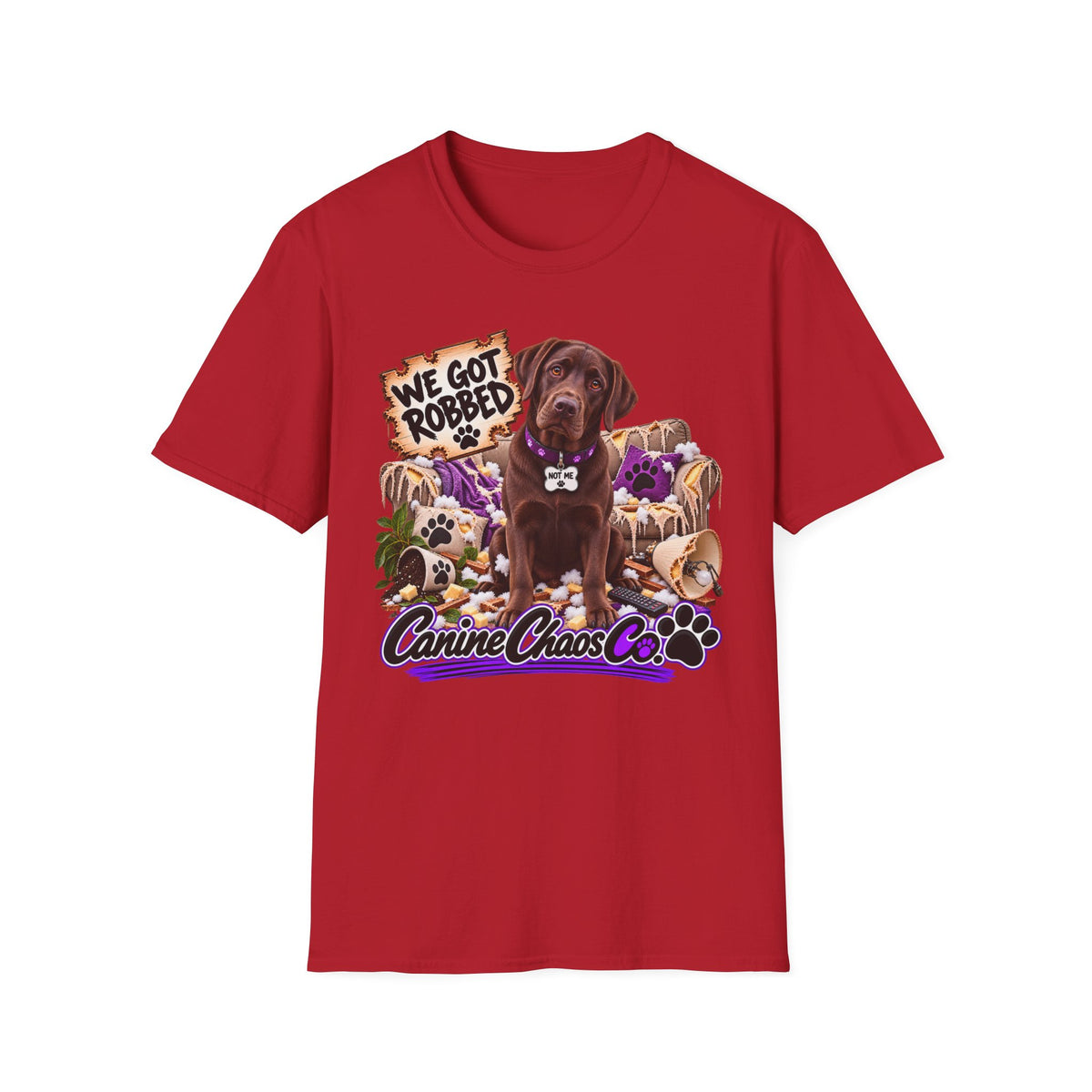 Canine Chaos Co. "We Got Robbed" Dog T-Shirt