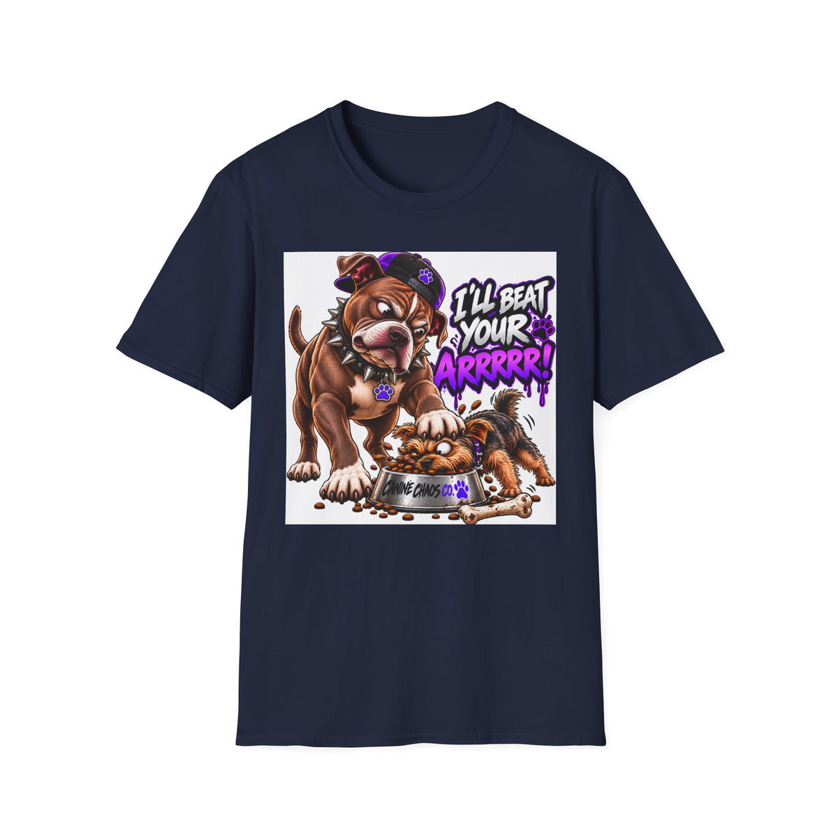 Bulldog "I'll Beat Your Arrrrr!" Graphic T-Shirt