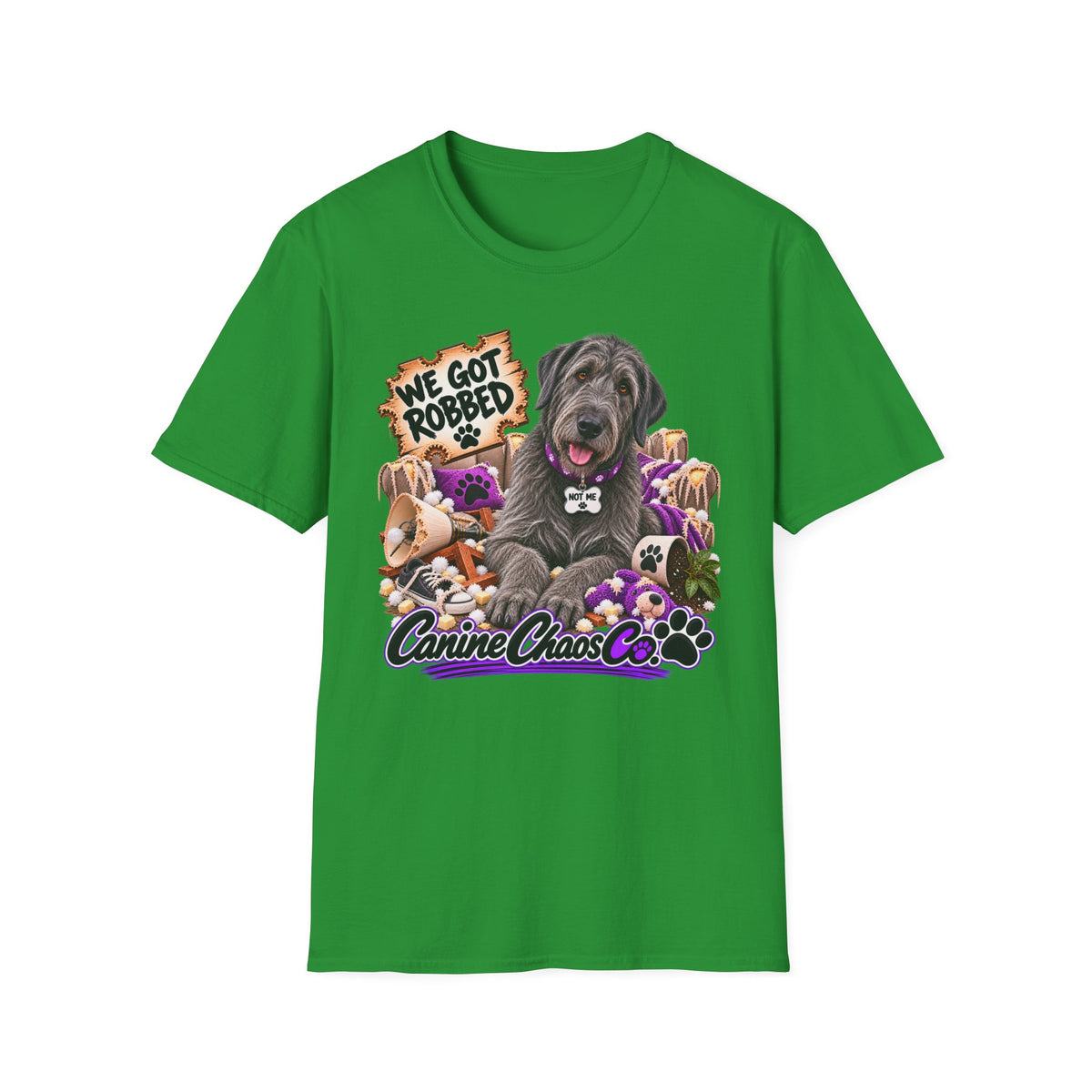 Dog Rescue T-Shirt — "We Got Robbed" Canine Chaos Co. Graphic Tee