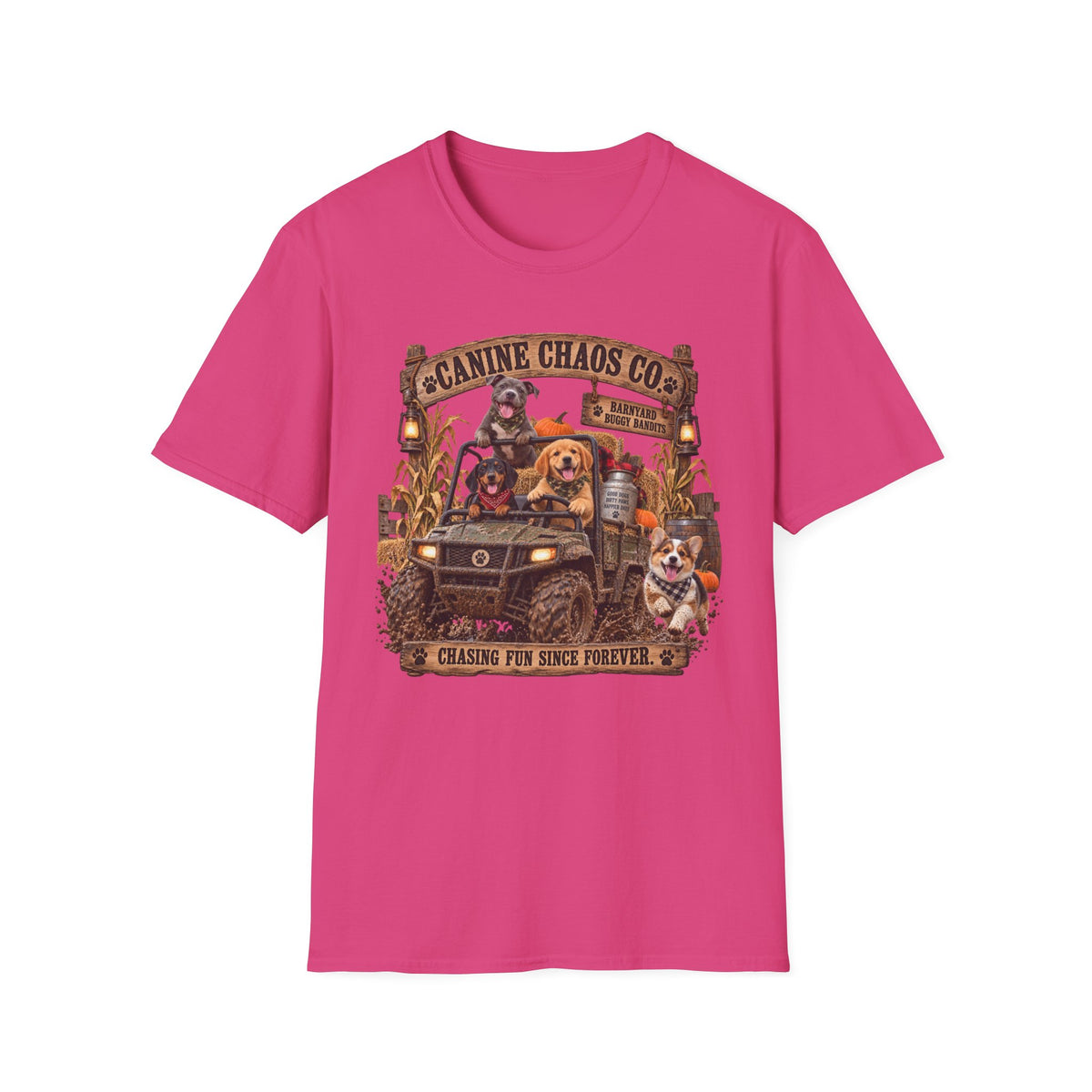 Canine Chaos Co. T-Shirt — "Chasing Fun Since Forever" Dog Lover Tee