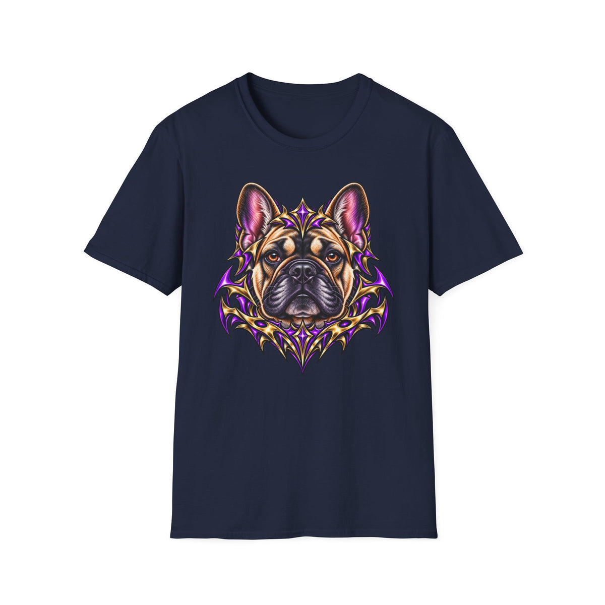 French Bulldog Mandala T-Shirt — Colorful Tribal Dog Face Tee