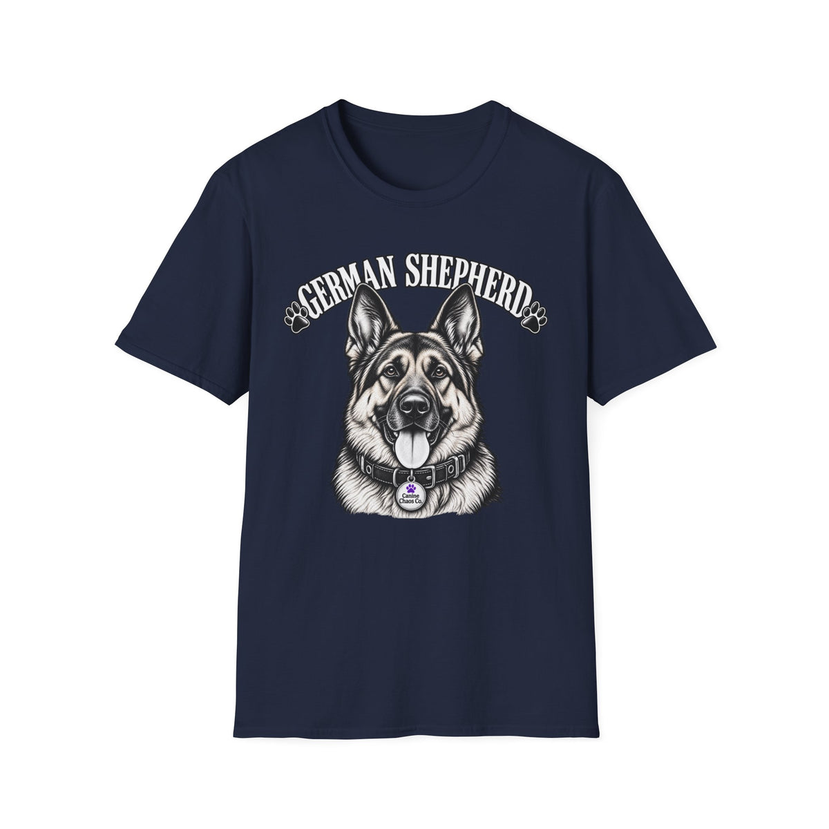 German Shepherd Dog T-Shirt — Vintage Portrait Tee for Dog Lovers