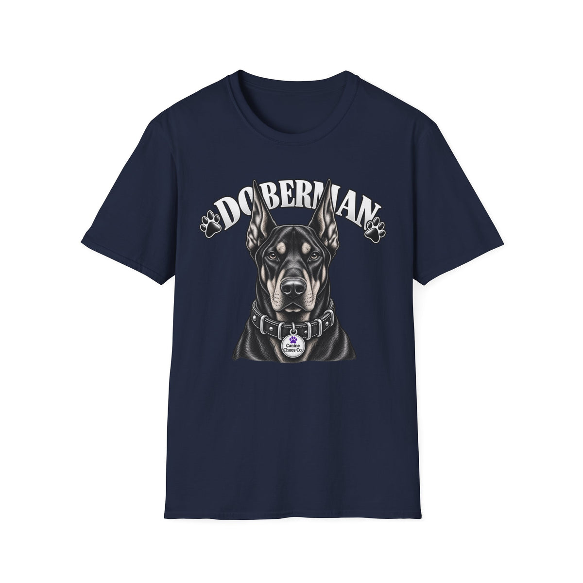 Doberman Graphic T-Shirt — Fierce Doberman Head Design