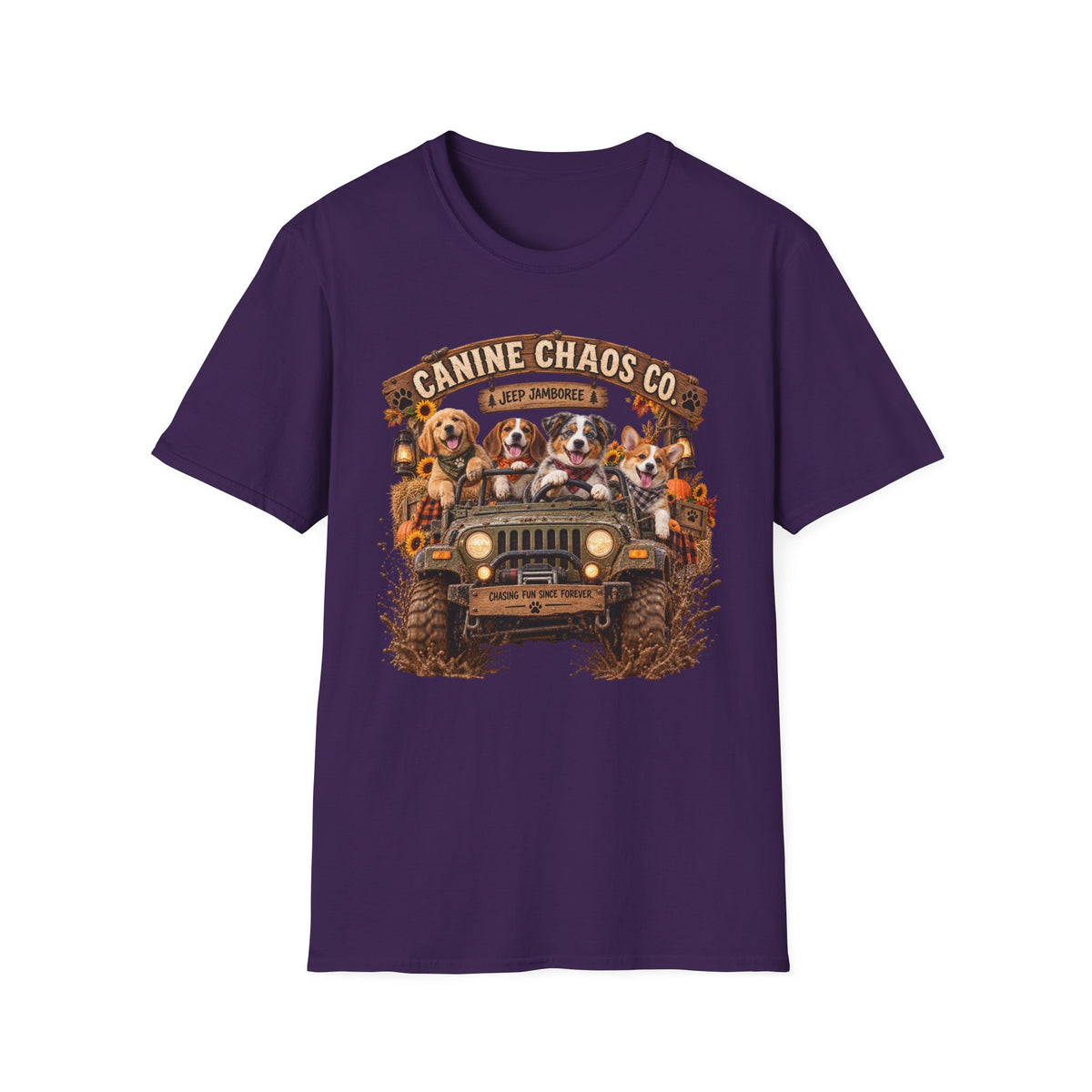 Canine Chaos Co. Jeep Dogs T-Shirt