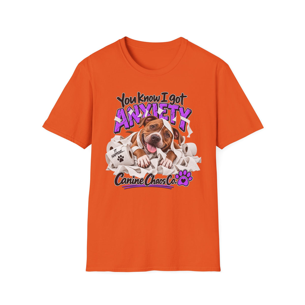 Anxiety Dog T-Shirt — "You Know I Got Anxiety" Cute Pitbull Paw Graphic Tee