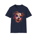 Horror Dog Mask T-Shirt — Scary Grinning Canine Graphic Tee