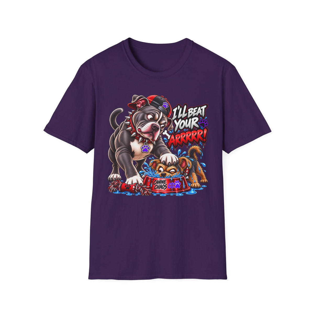I'll Beat Your ARRRR! Pitbull & Pup Graphic T-Shirt