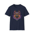 German Shepherd Wolf-Style Dog Graphic T-Shirt