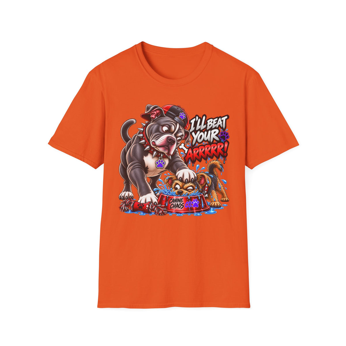 I'll Beat Your ARRRR! Pitbull & Pup Graphic T-Shirt