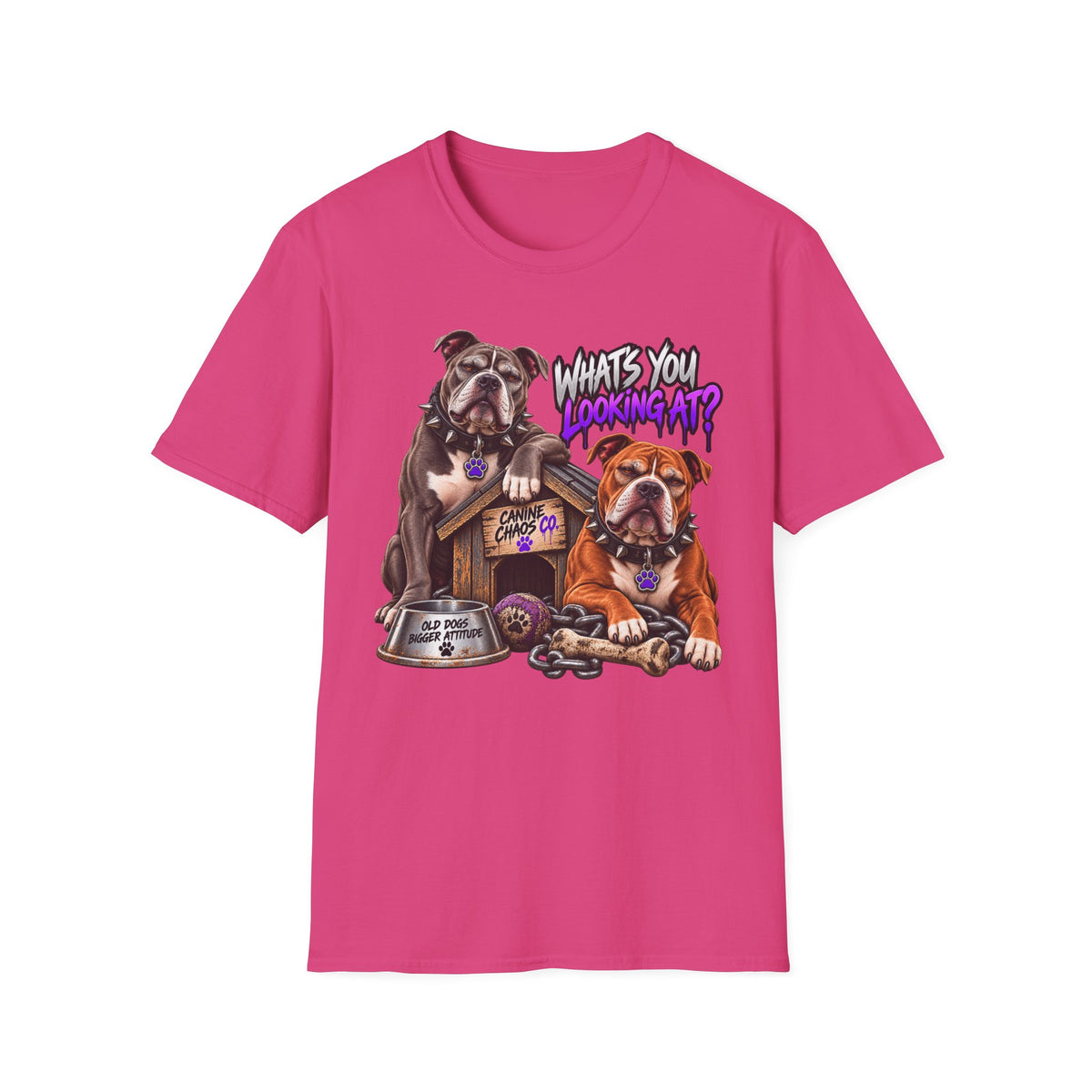Bulldog Duo "What's You Looking At?" T-Shirt
