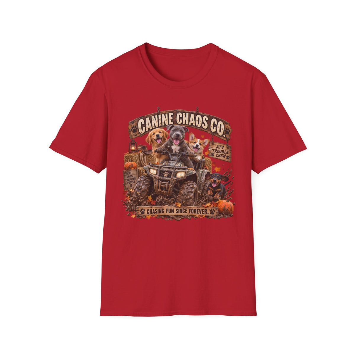 Canine Chaos Co. ATV Dogs T-Shirt – Funny Halloween Dog Lover Tee