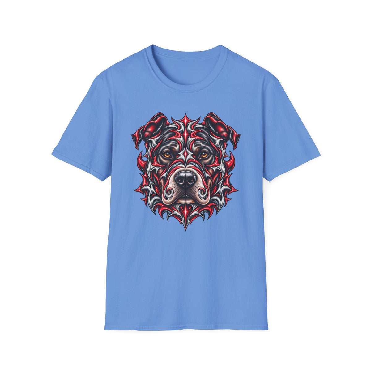 Tribal Red & Black Dog Face T-Shirt