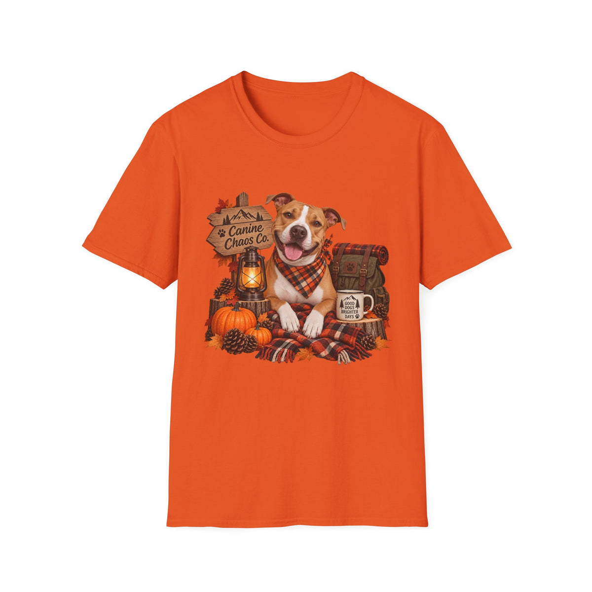 Fall Dog T-Shirt – "A Canine Cannot Care" Cozy Autumn Puppy Tee