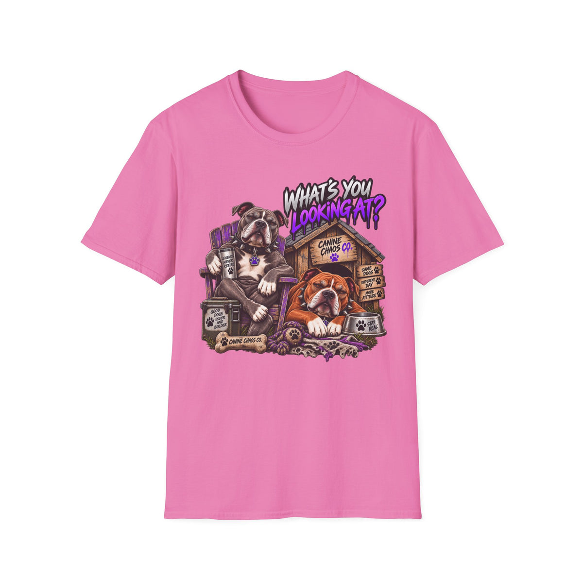 Bulldog 'What's You Looking At?' Graphic T-Shirt
