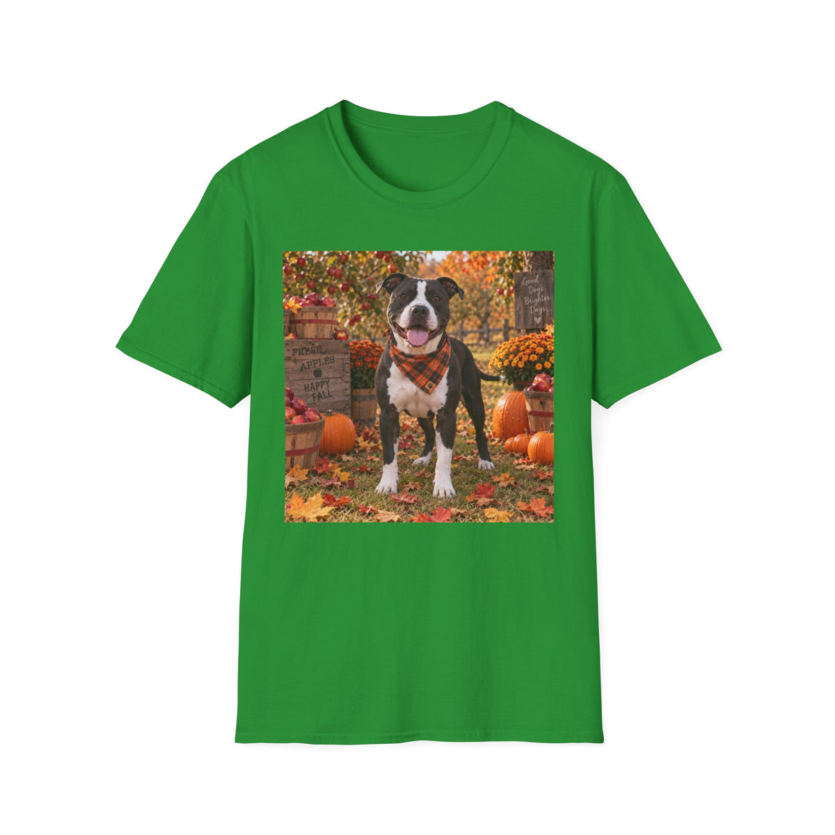 Autumn Pup Tee – Fall Dog Pumpkin Patch T-Shirt