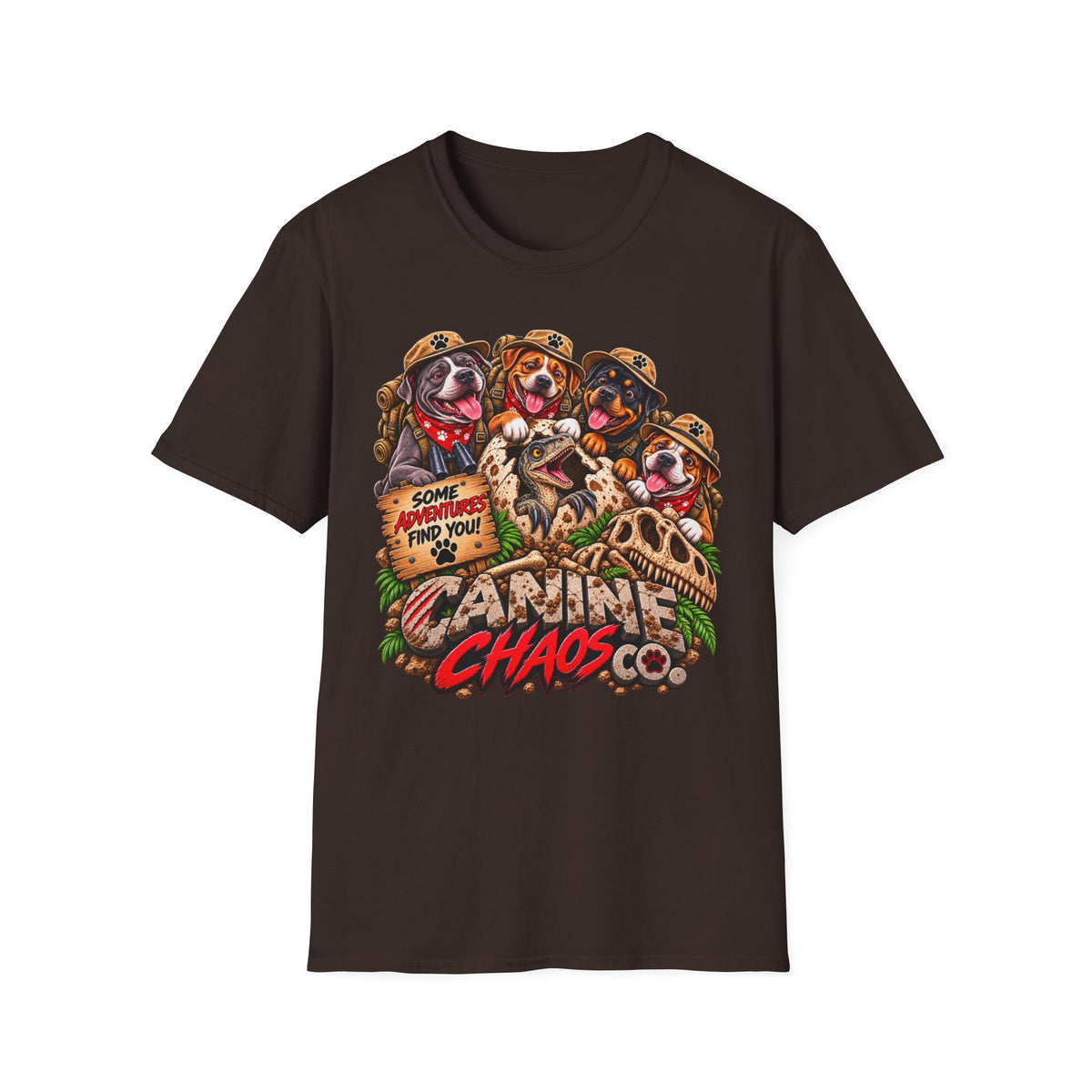 Cairn Chaos Co. Graphic T-Shirt — Cute Cairn Terrier Dog Adventure Design (Somewhere You’ll Find You)