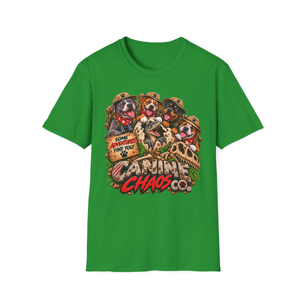 Cairn Chaos Co. Graphic T-Shirt — Cute Cairn Terrier Dog Adventure Design (Somewhere You’ll Find You)