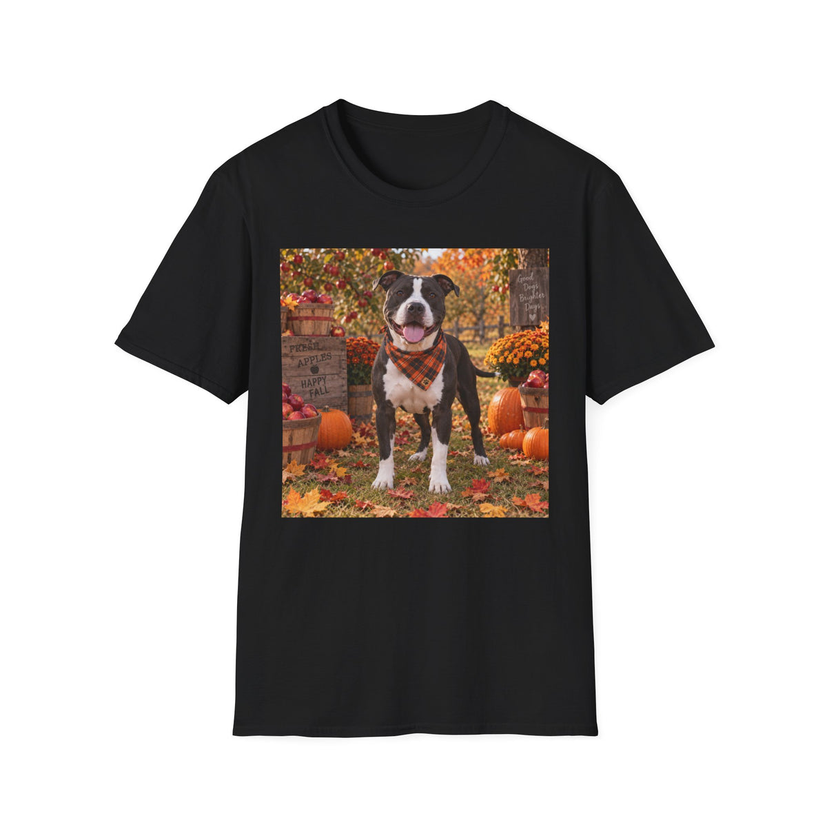Autumn Pup Tee – Fall Dog Pumpkin Patch T-Shirt