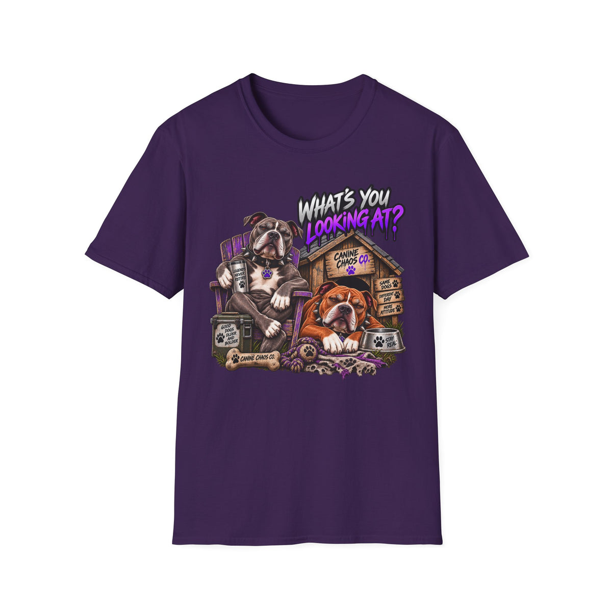 Bulldog 'What's You Looking At?' Graphic T-Shirt