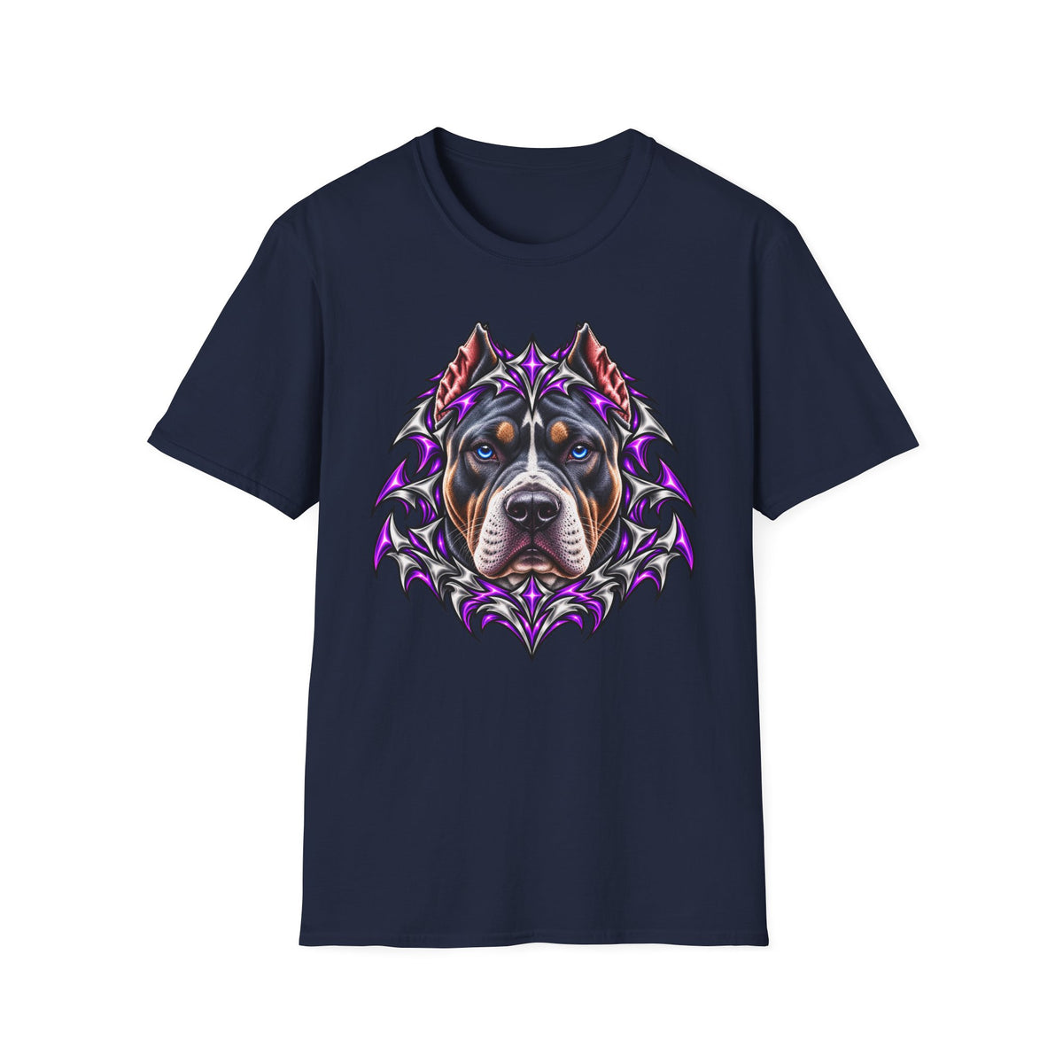 Pit Bull Mandala T-Shirt — Colorful Tribal Dog Portrait Tee