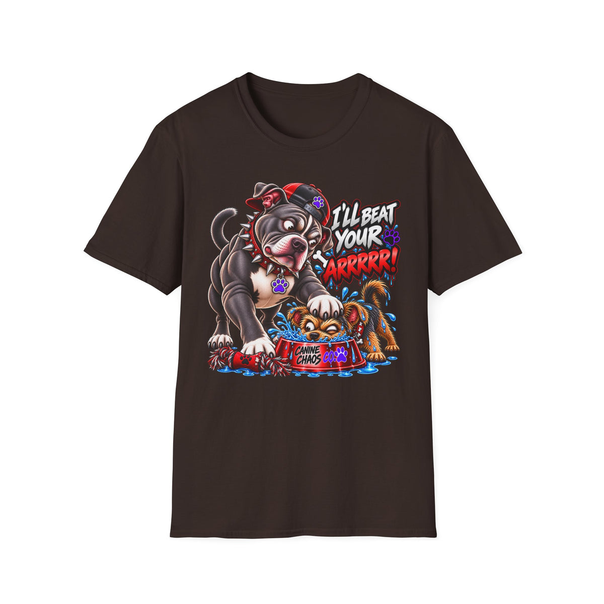 I'll Beat Your ARRRR! Pitbull & Pup Graphic T-Shirt