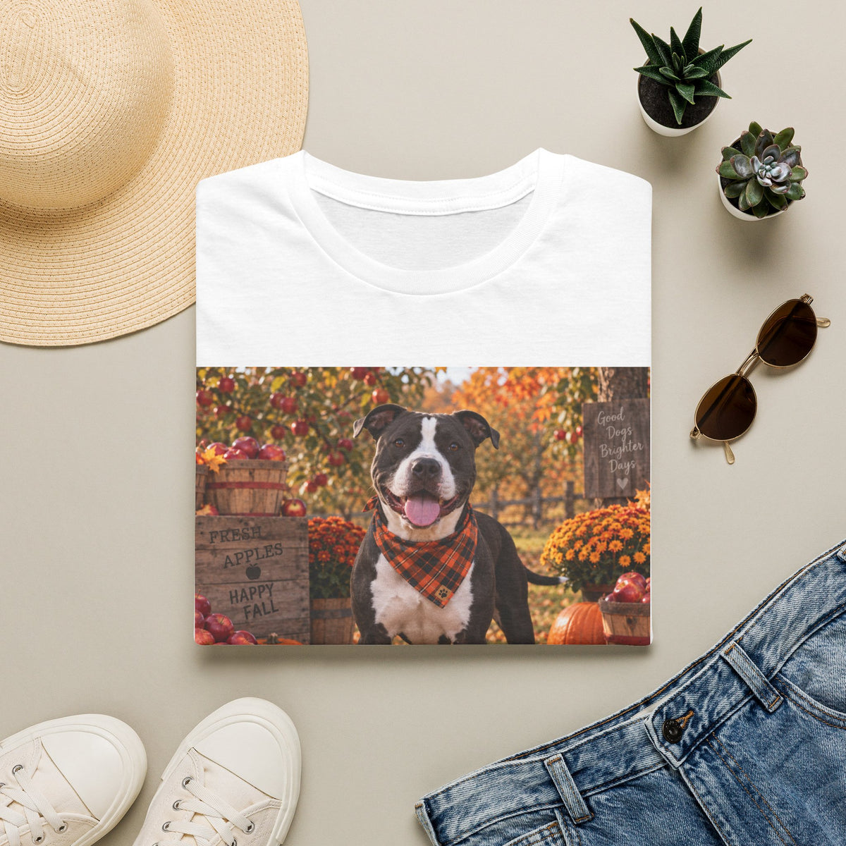 Autumn Pup Tee – Fall Dog Pumpkin Patch T-Shirt