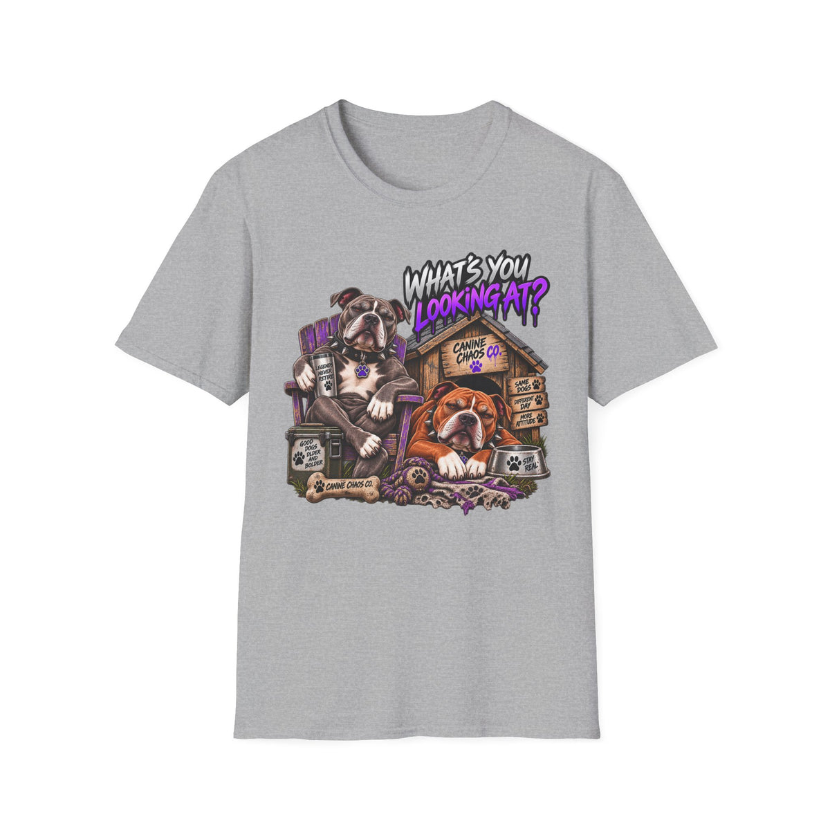 Bulldog 'What's You Looking At?' Graphic T-Shirt