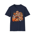 Halloween Dog Crew T-Shirt — "Canine Chaos Co." Autumn Pumpkin Puppy Tee