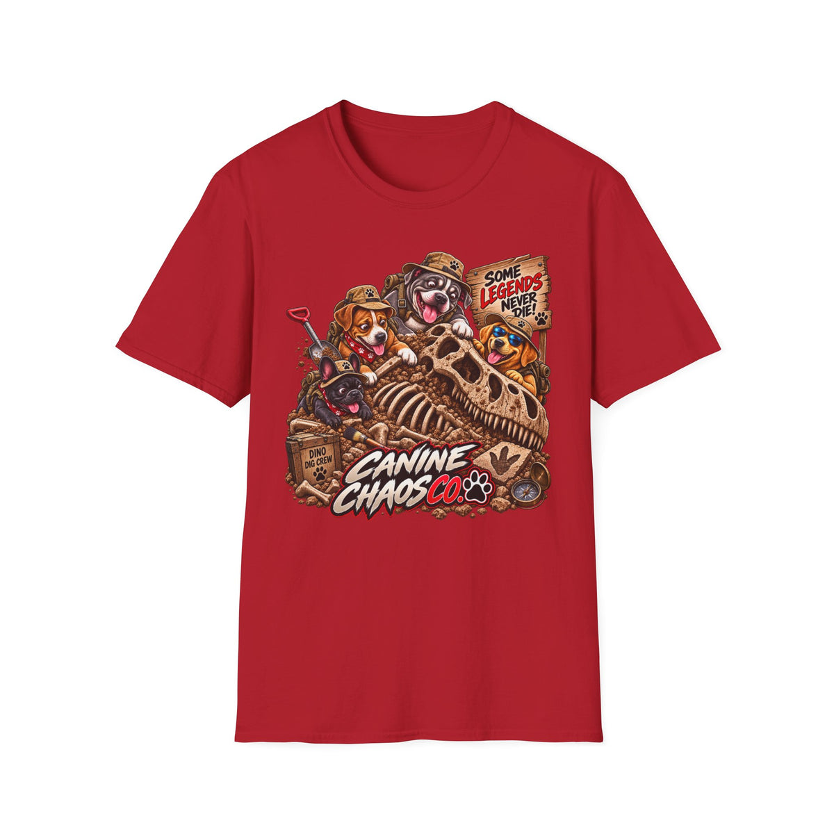 Canine Chaos Off-Road T-Shirt — "Some Legends Are Born" Cute Adventure Dog Graphic Tee