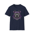 Staffordshire Bull Terrier Tribal Art T-Shirt — Purple Accent Dog Portrait Tee