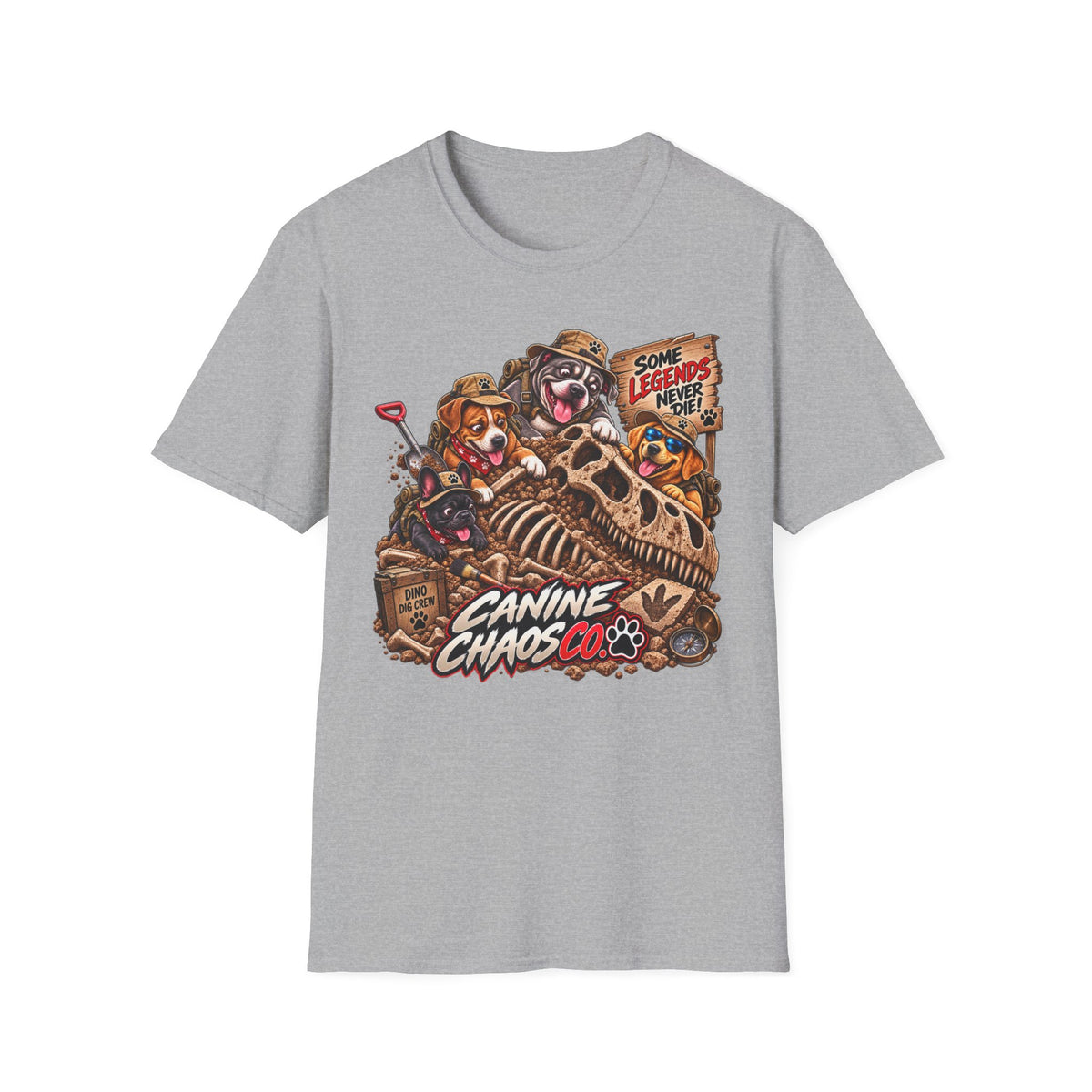 Canine Chaos Off-Road T-Shirt — "Some Legends Are Born" Cute Adventure Dog Graphic Tee